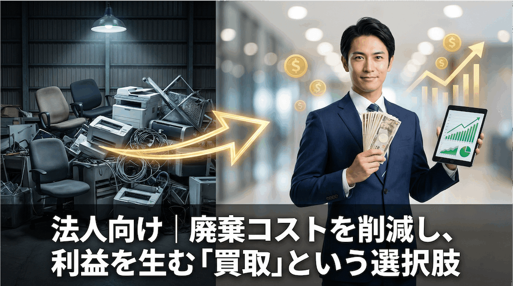 法人向け｜廃棄コストを削減し、利益を生む「買取」という選択肢