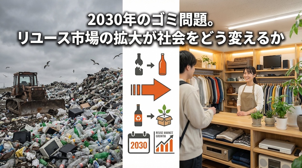 2030年のゴミ問題。リユース市場の拡大が社会をどう変えるか
