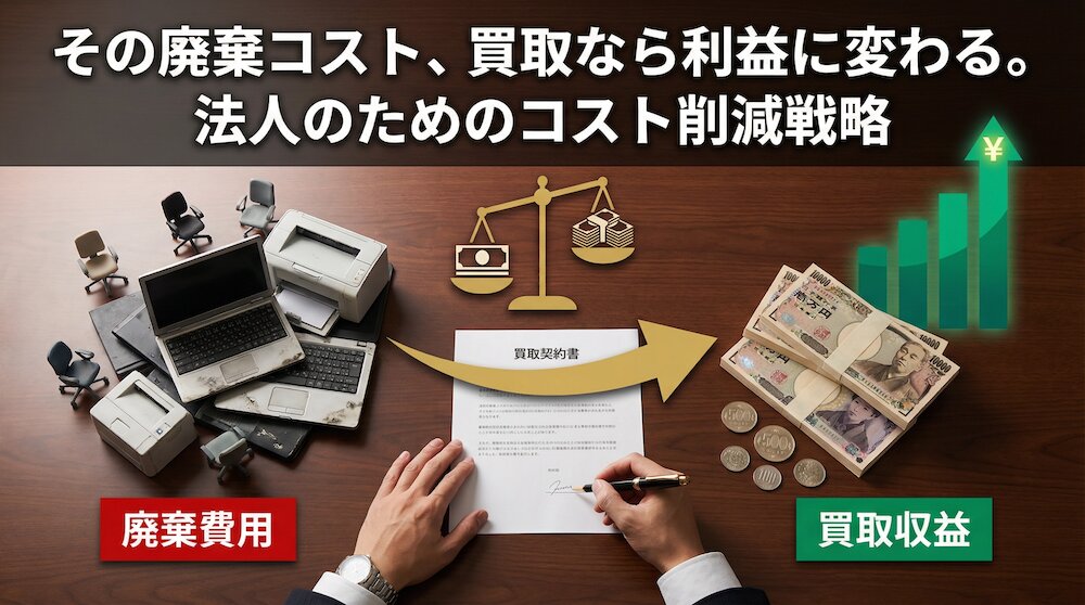 その廃棄コスト、買取なら利益に変わる。法人のためのコスト削減戦略