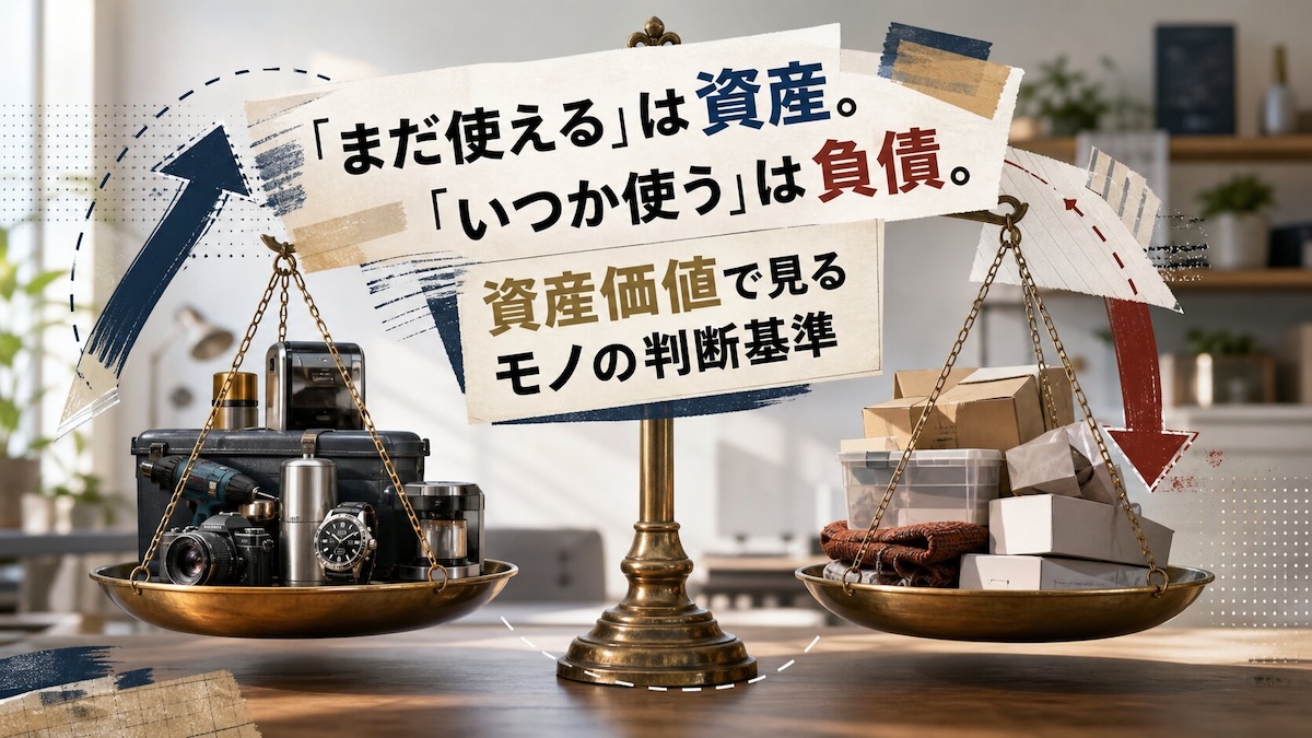「まだ使える」は資産。「いつか使う」は負債。資産価値で見るモノの判断基準